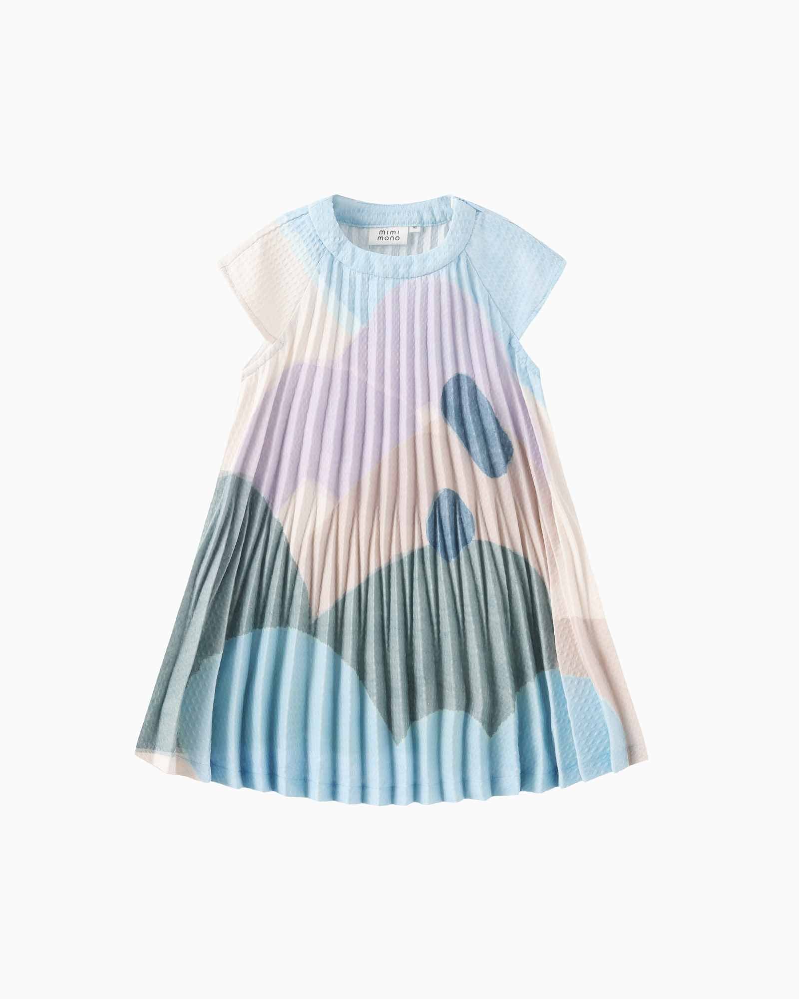 Serenity Peaks Butterfly Pleated Dress