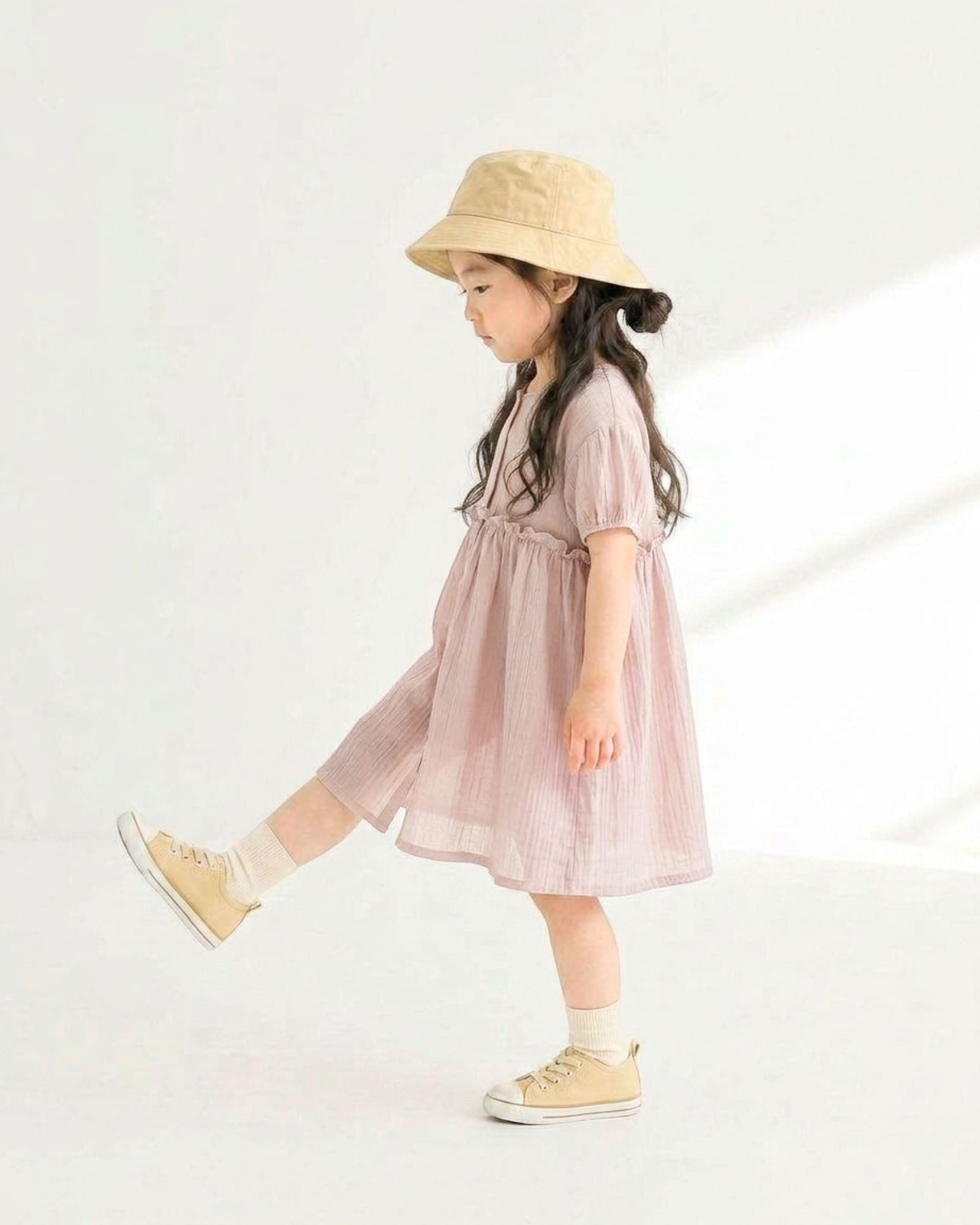 Pre-order: Breeze Reversible Girls Dress - Blush