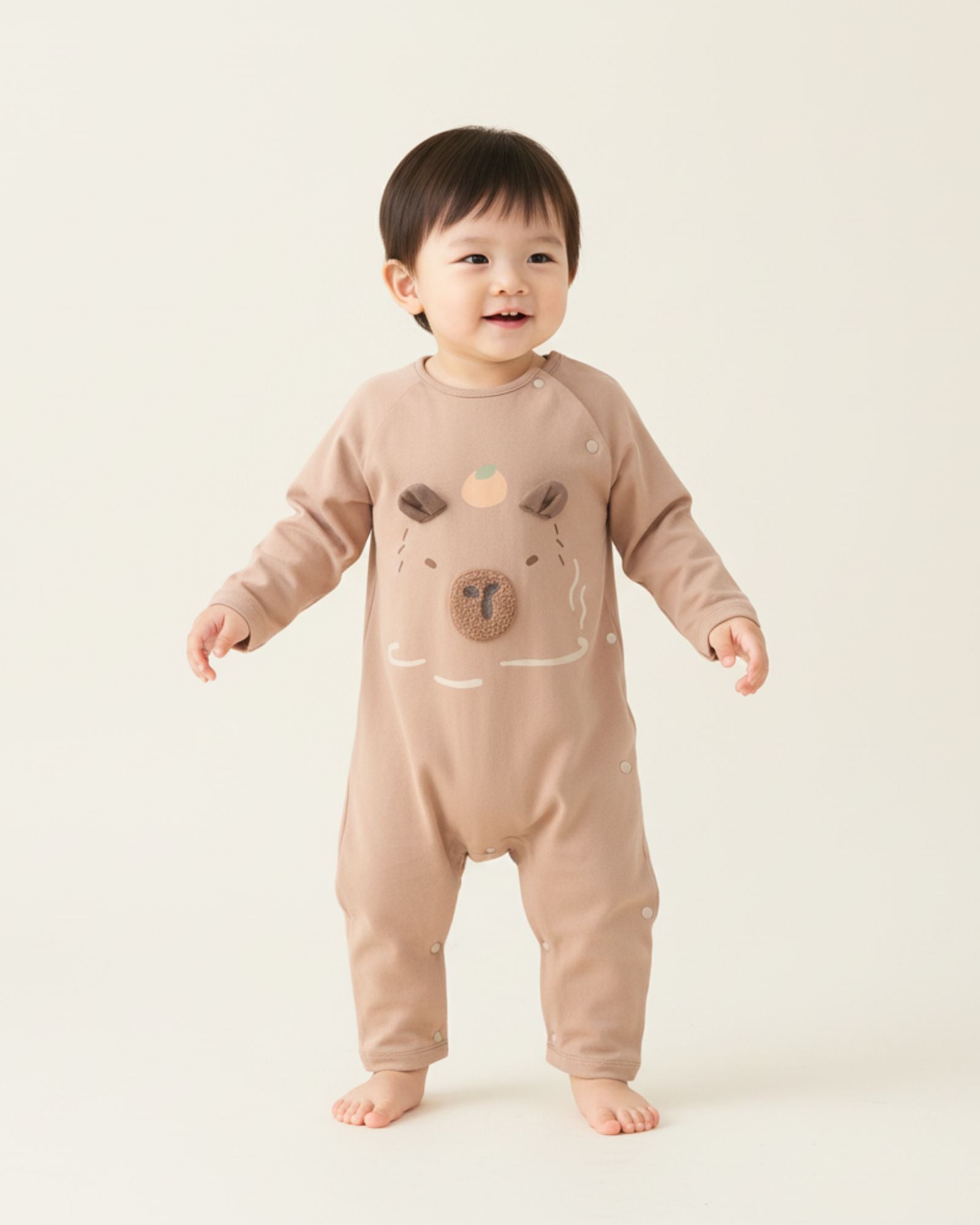カピバラ ベビーロンパース、動物の幼児服、新生児用ワンジー