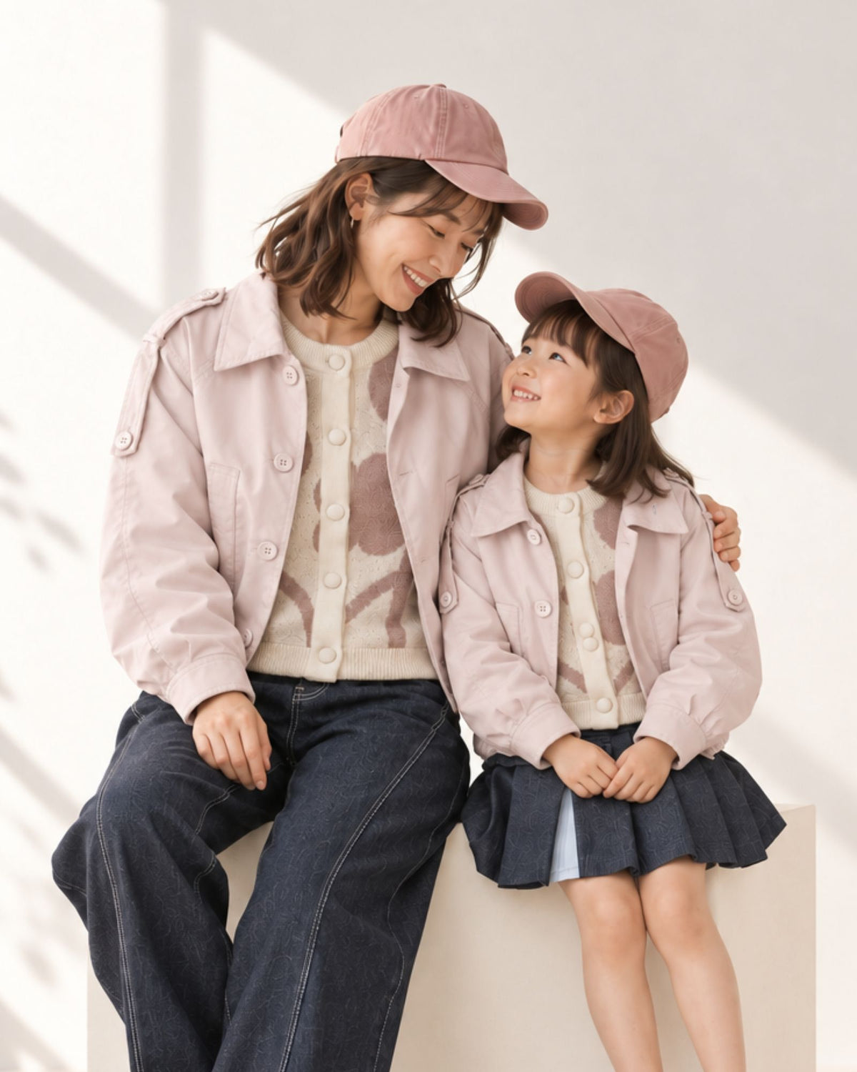 Cropped Balloon Trench Coat (Kids & Adults)