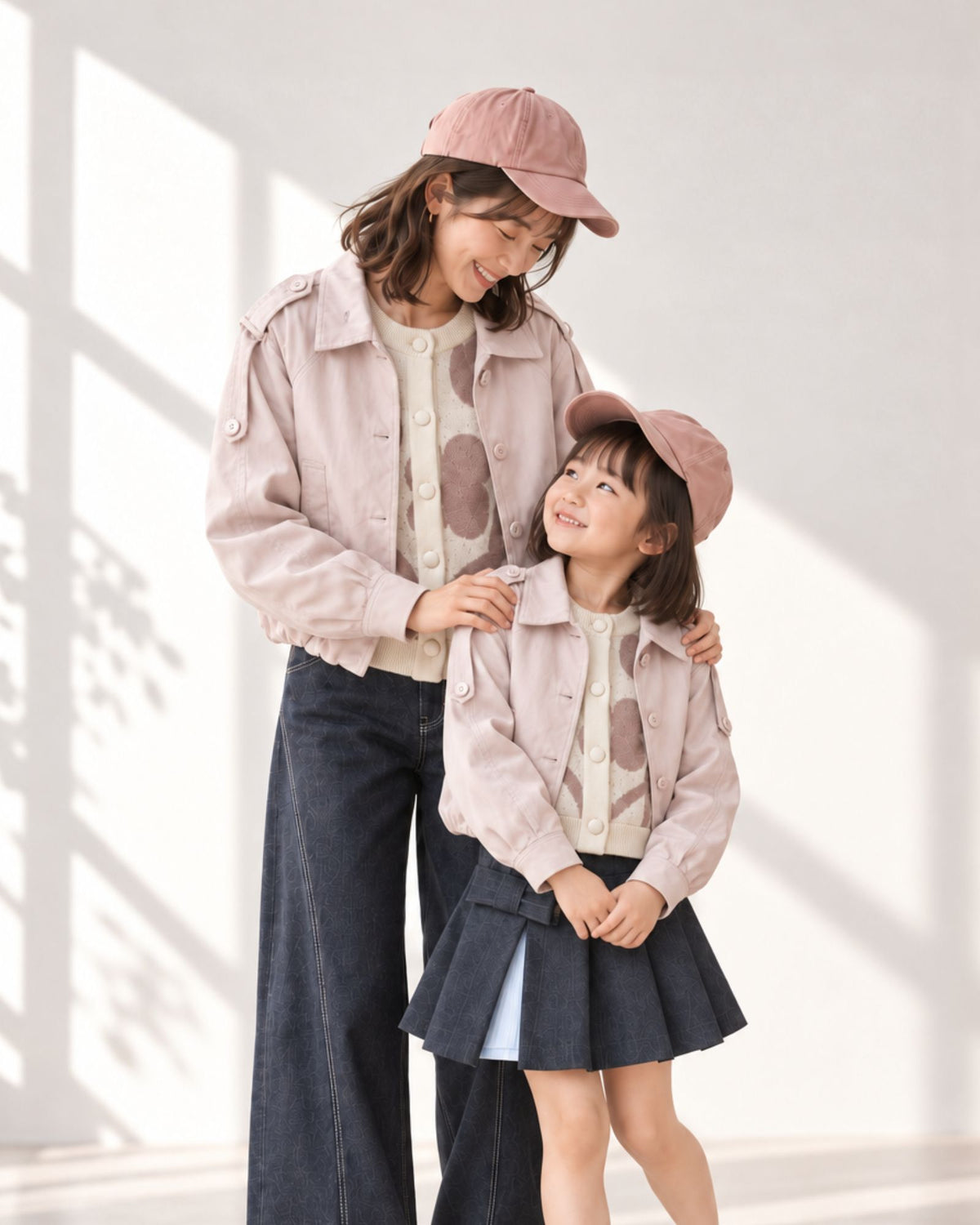 Cropped Balloon Trench Coat (Kids & Adults)