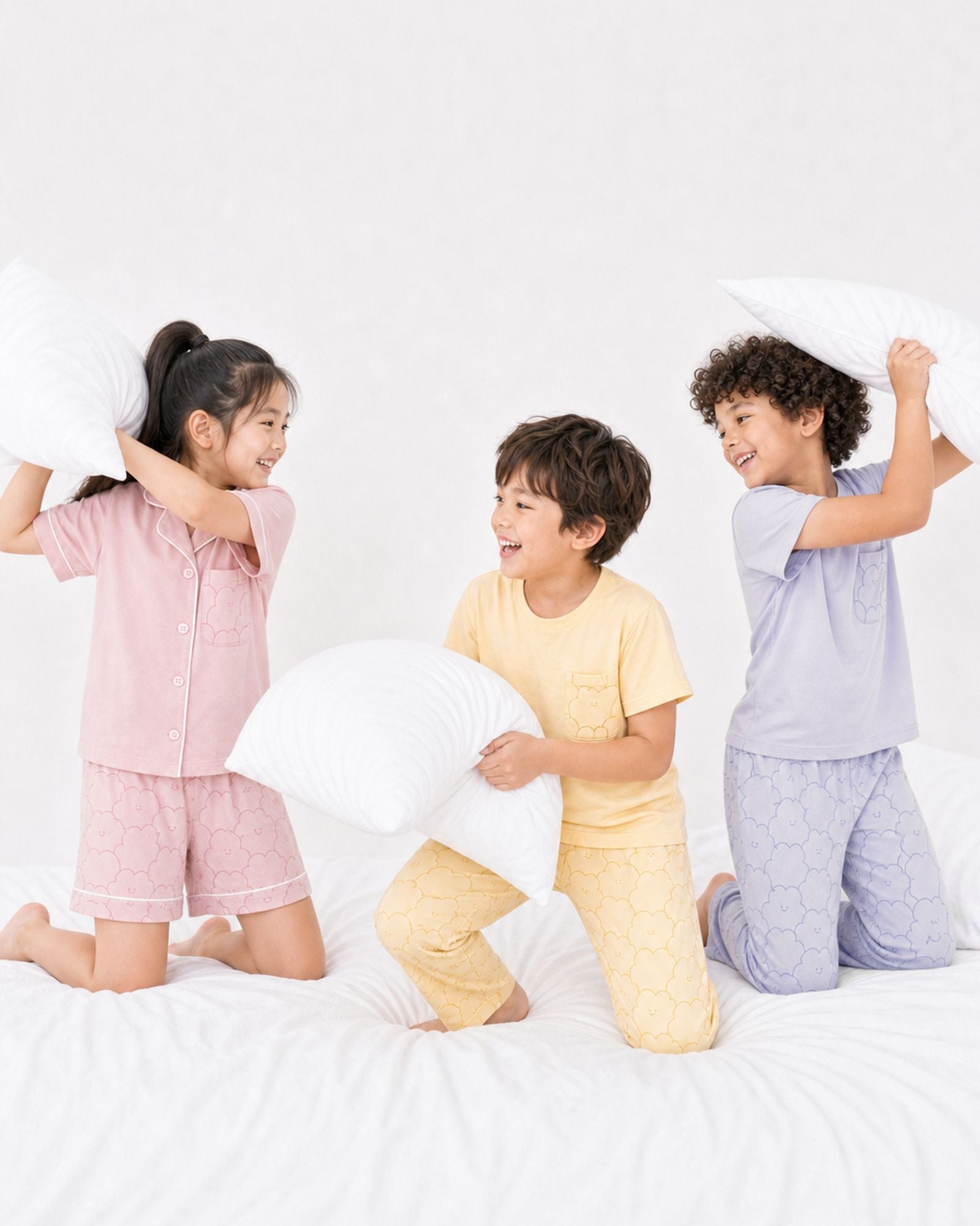 Pre-order: Kids Cloud Pyjamas Set - Taro Smoothie