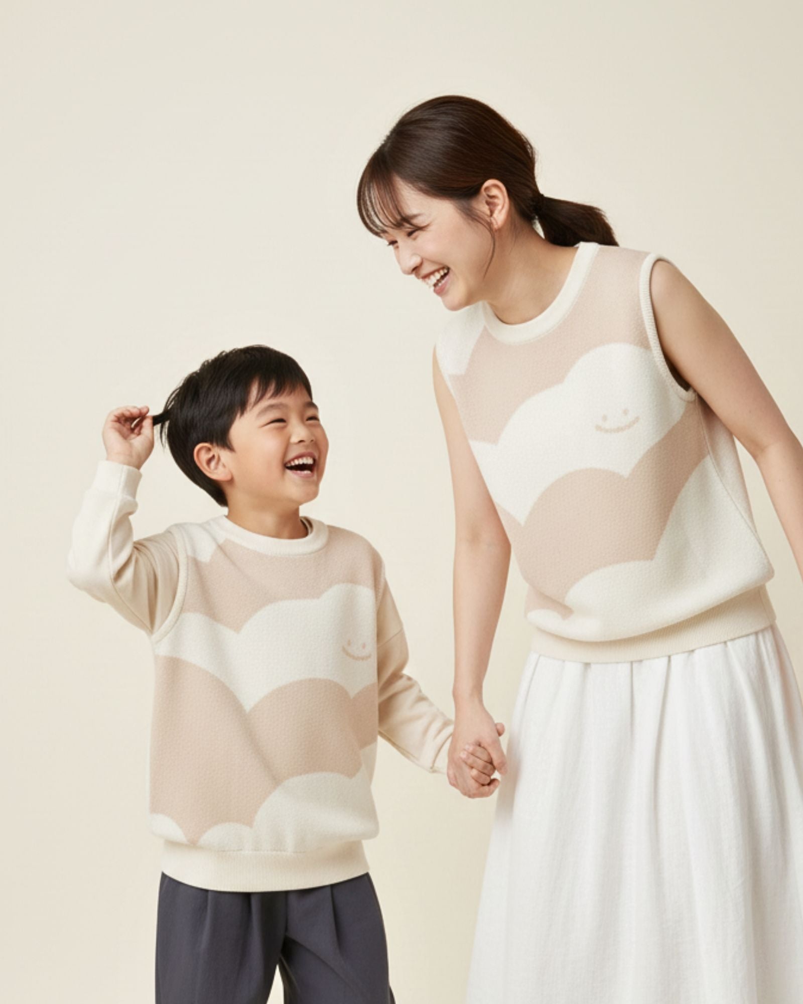 Pre-order: Mochi Cloud Crew Knitted Vest (Kids & Adults)