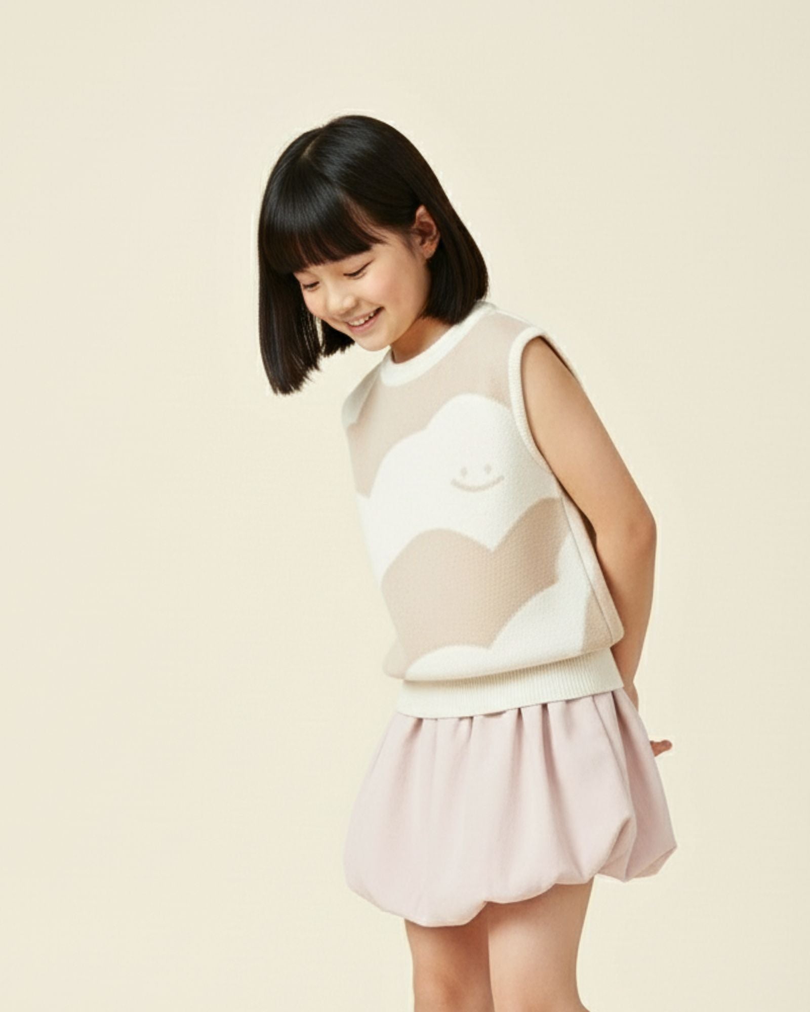 Pre-order: Mochi Cloud Crew Knitted Vest (Kids & Adults)