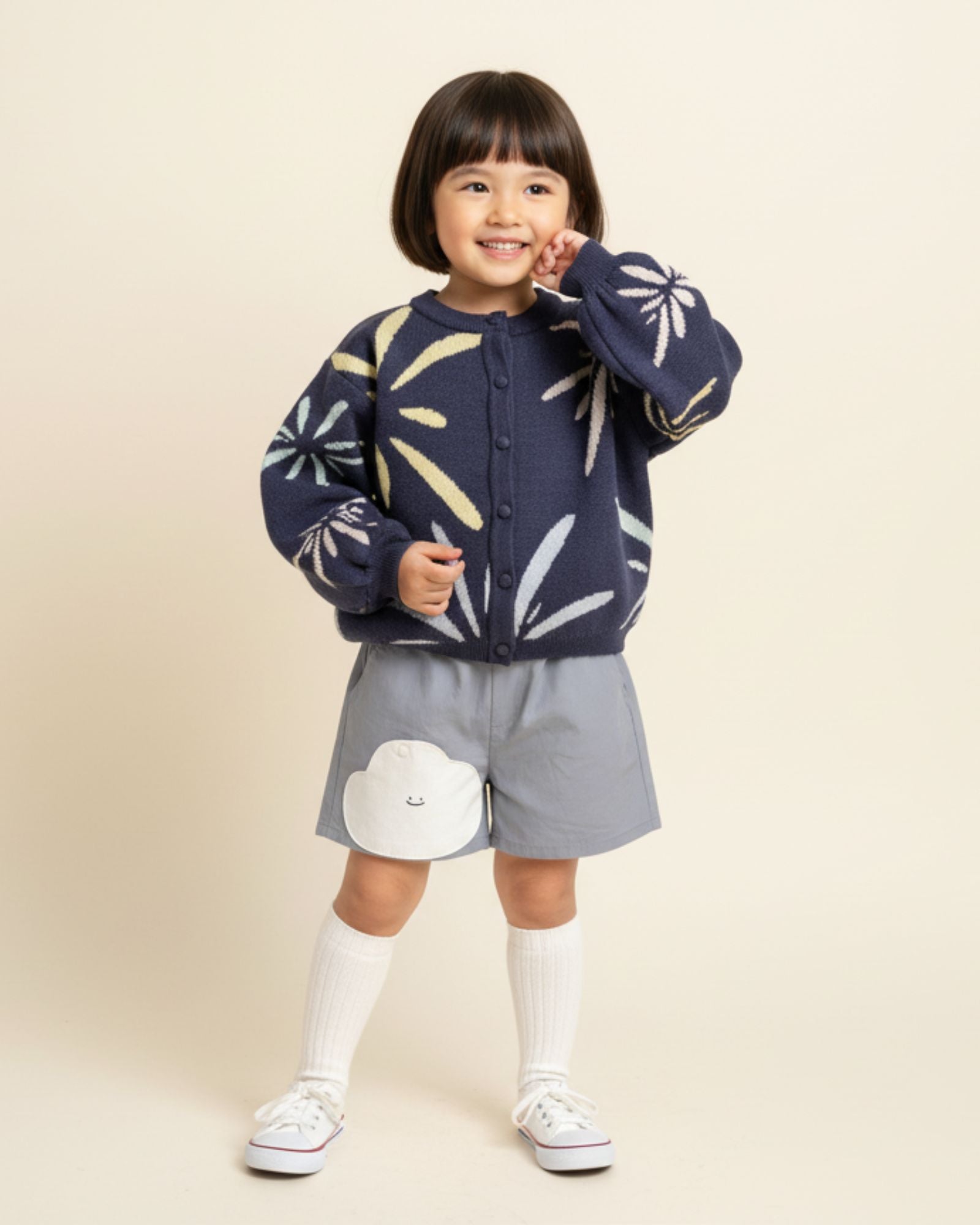 Pre-order: Mochi Cloud Kids Shorts - Ash
