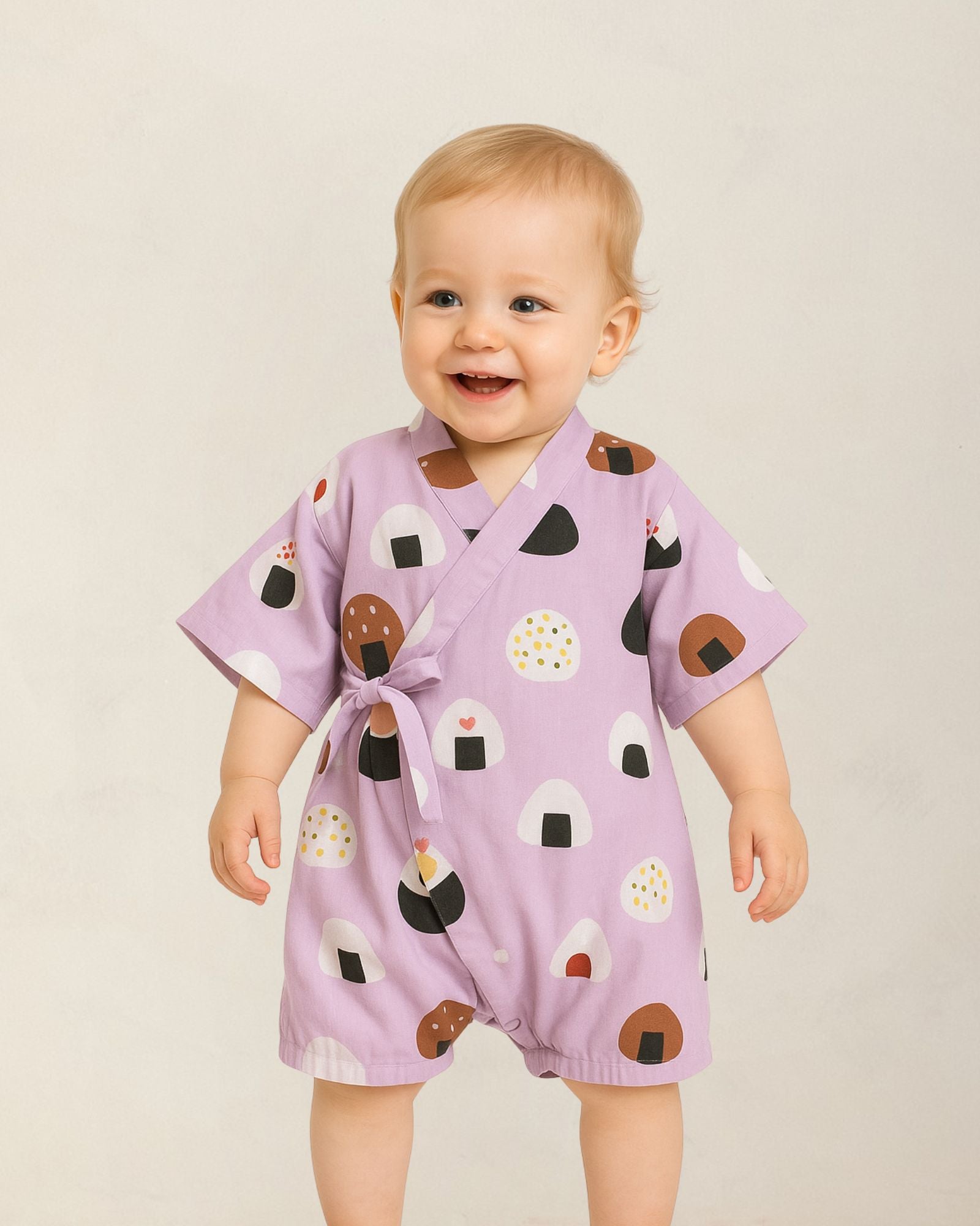 Oishii壽司嬰兒和服 – 粉紫色
