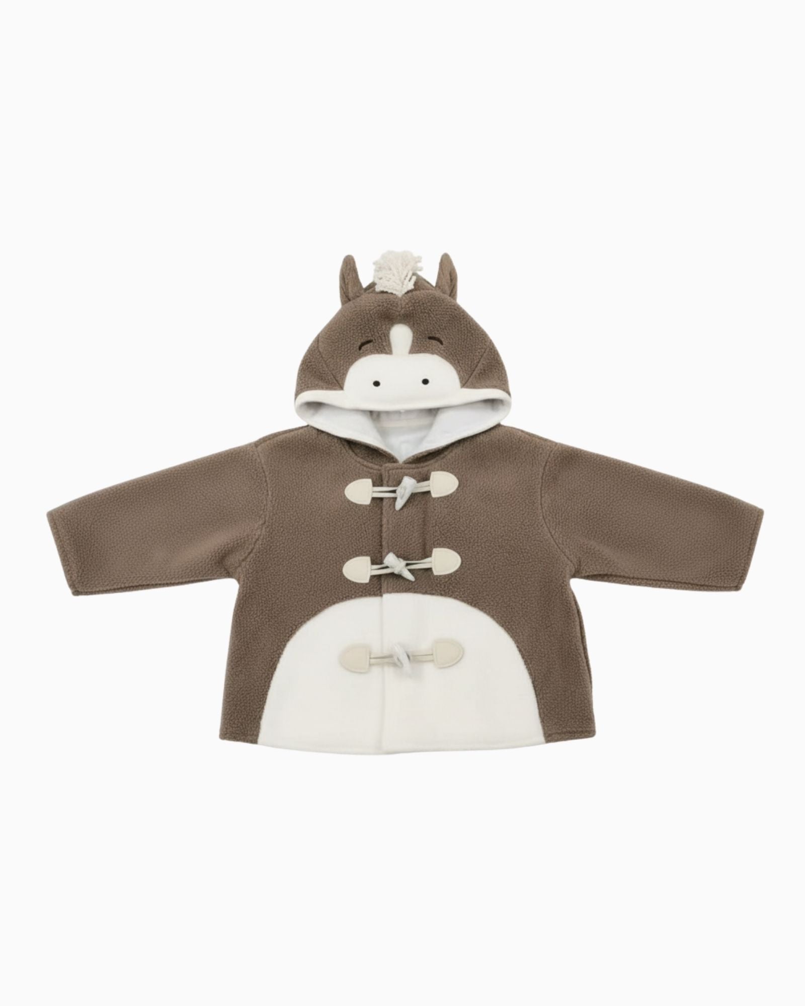 Pony Fleece Hoodie Coat