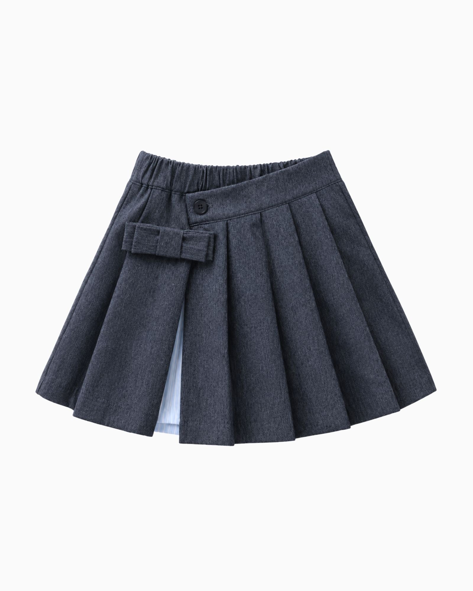 預購:俏麗百褶女童牛仔半身裙