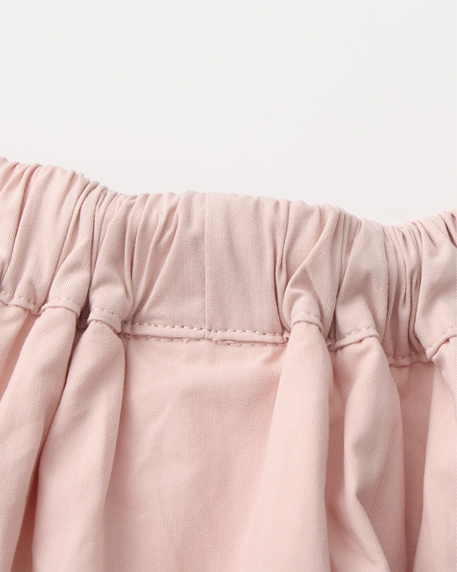 櫻花粉气球裙褲