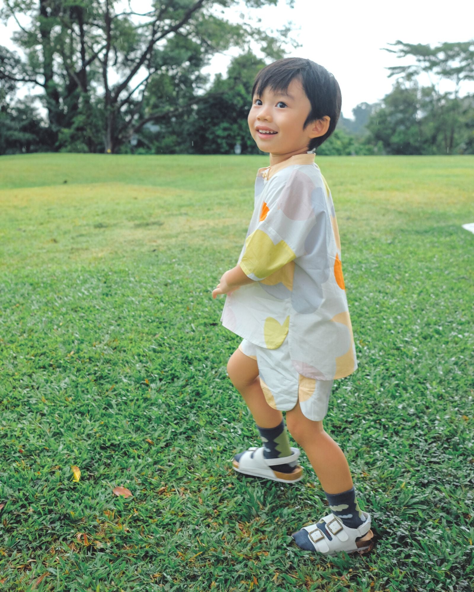 氣球印花襪子(深藍)