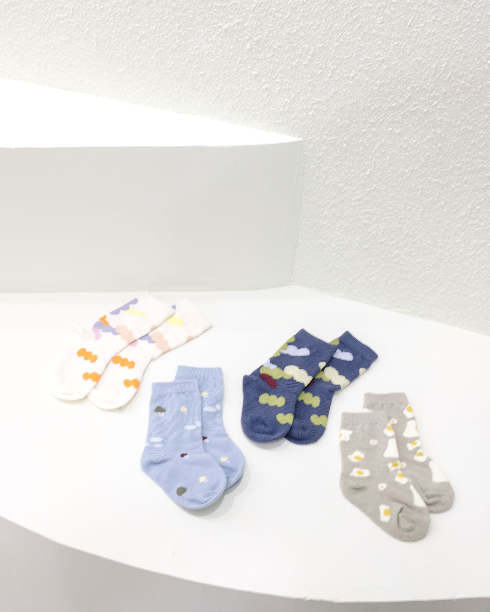 氣球印花襪子(深藍)