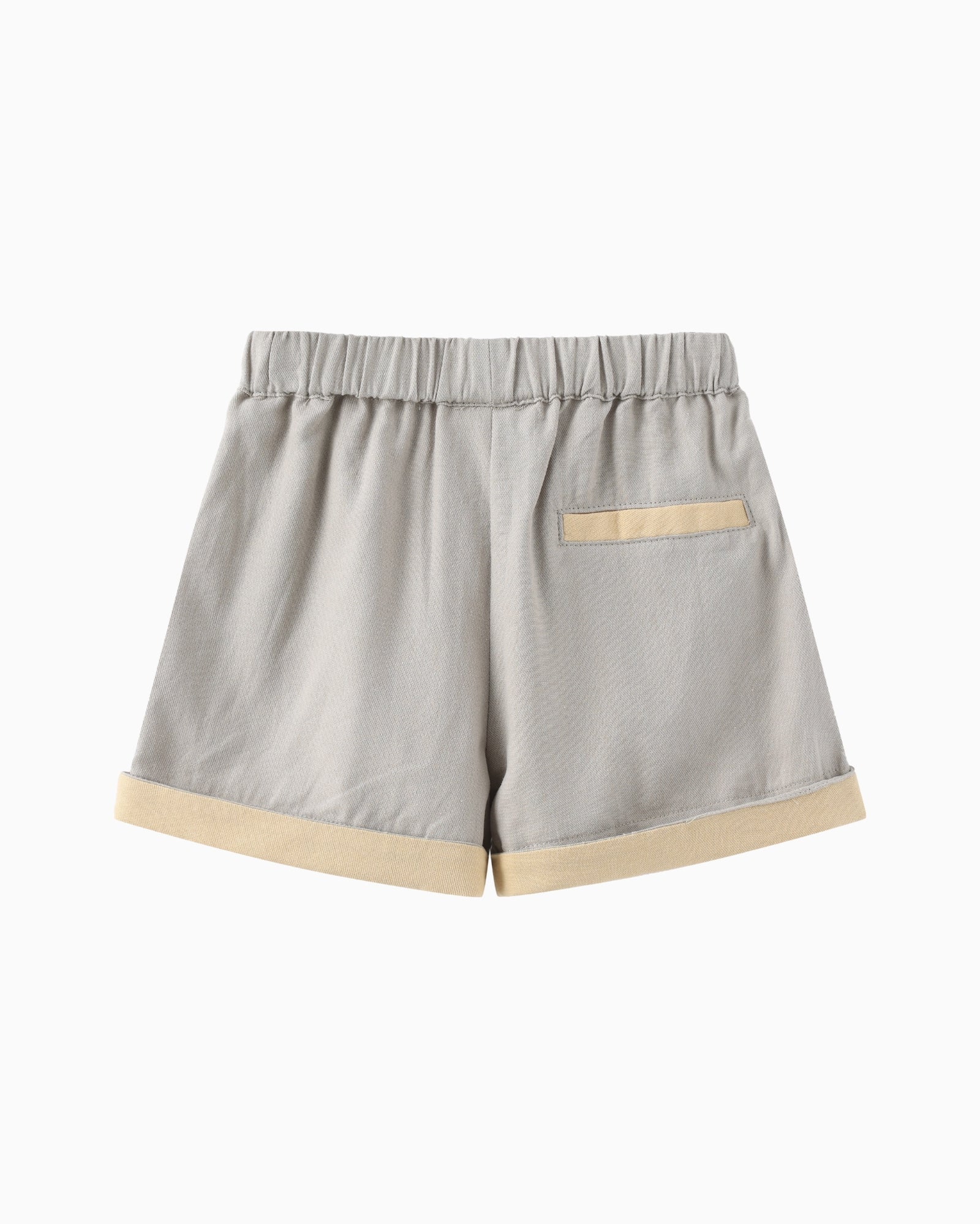 折り返し裾ショートパンツ - モス