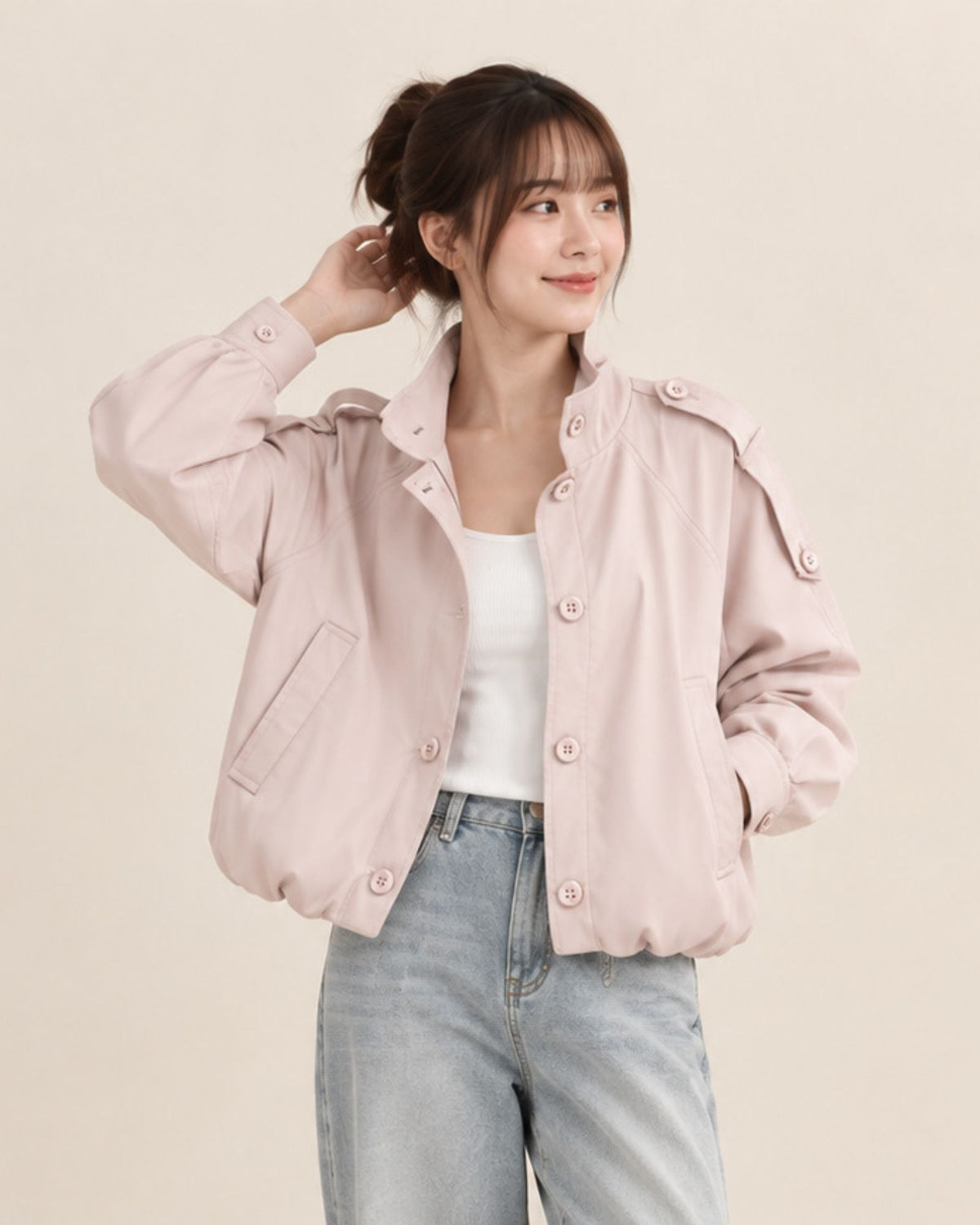 Cropped Balloon Trench Coat (Kids & Adults)