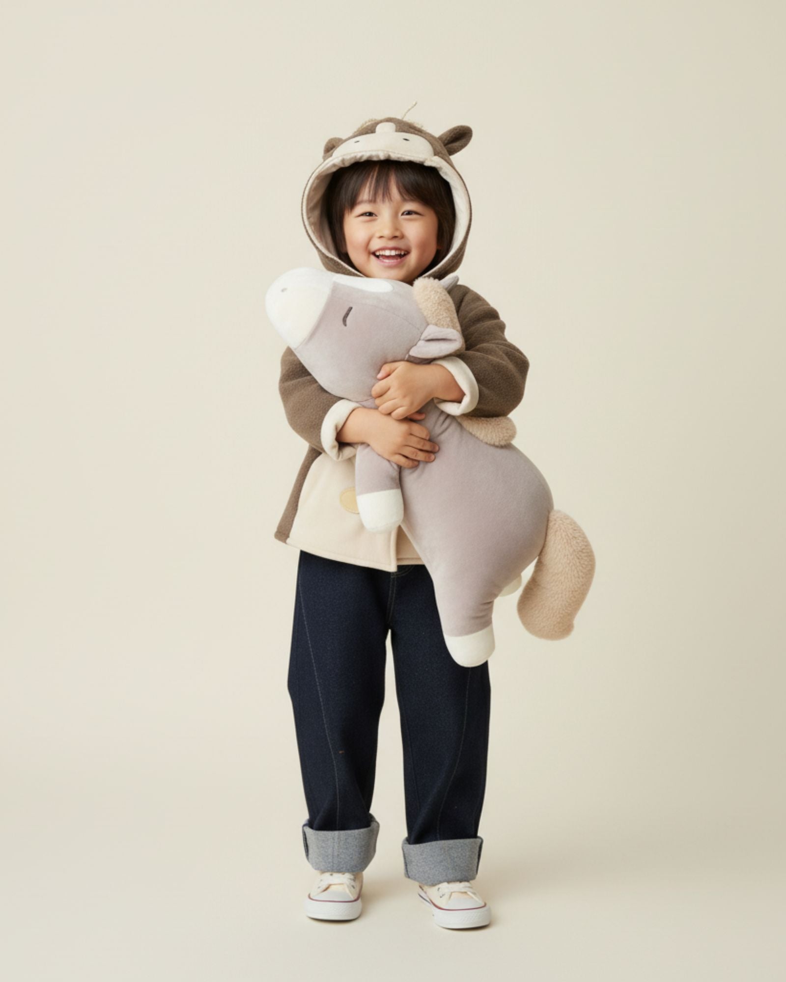 Liv Heart ミニチュアホース抱き枕 - グレー