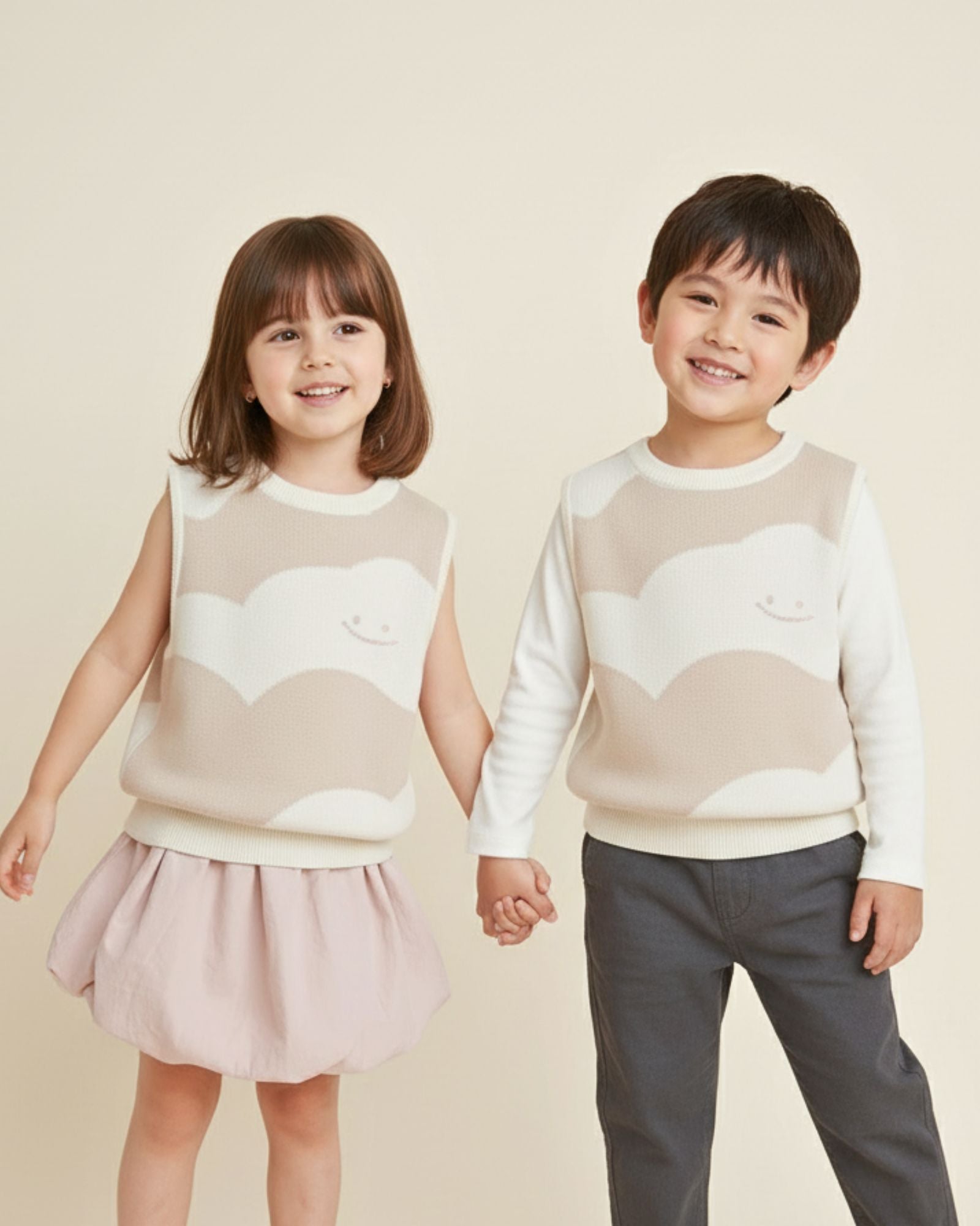 Pre-order: Mochi Cloud Crew Knitted Vest (Kids & Adults)