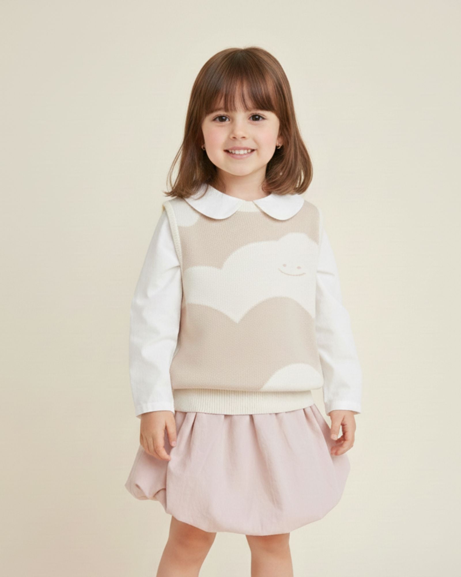 Pre-order: Mochi Cloud Crew Knitted Vest (Kids & Adults)