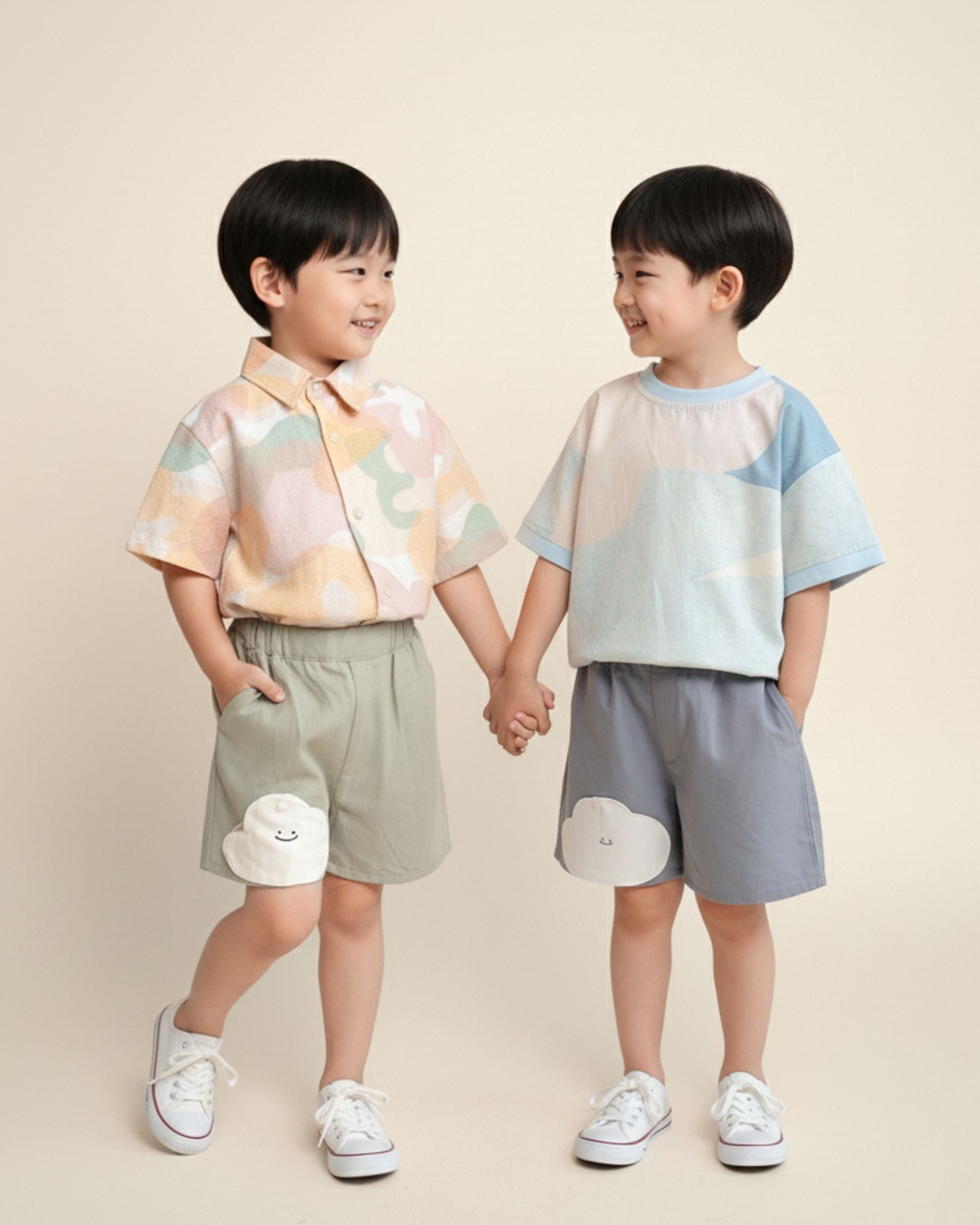 Pre-order: Mochi Cloud Kids Shorts - Ash