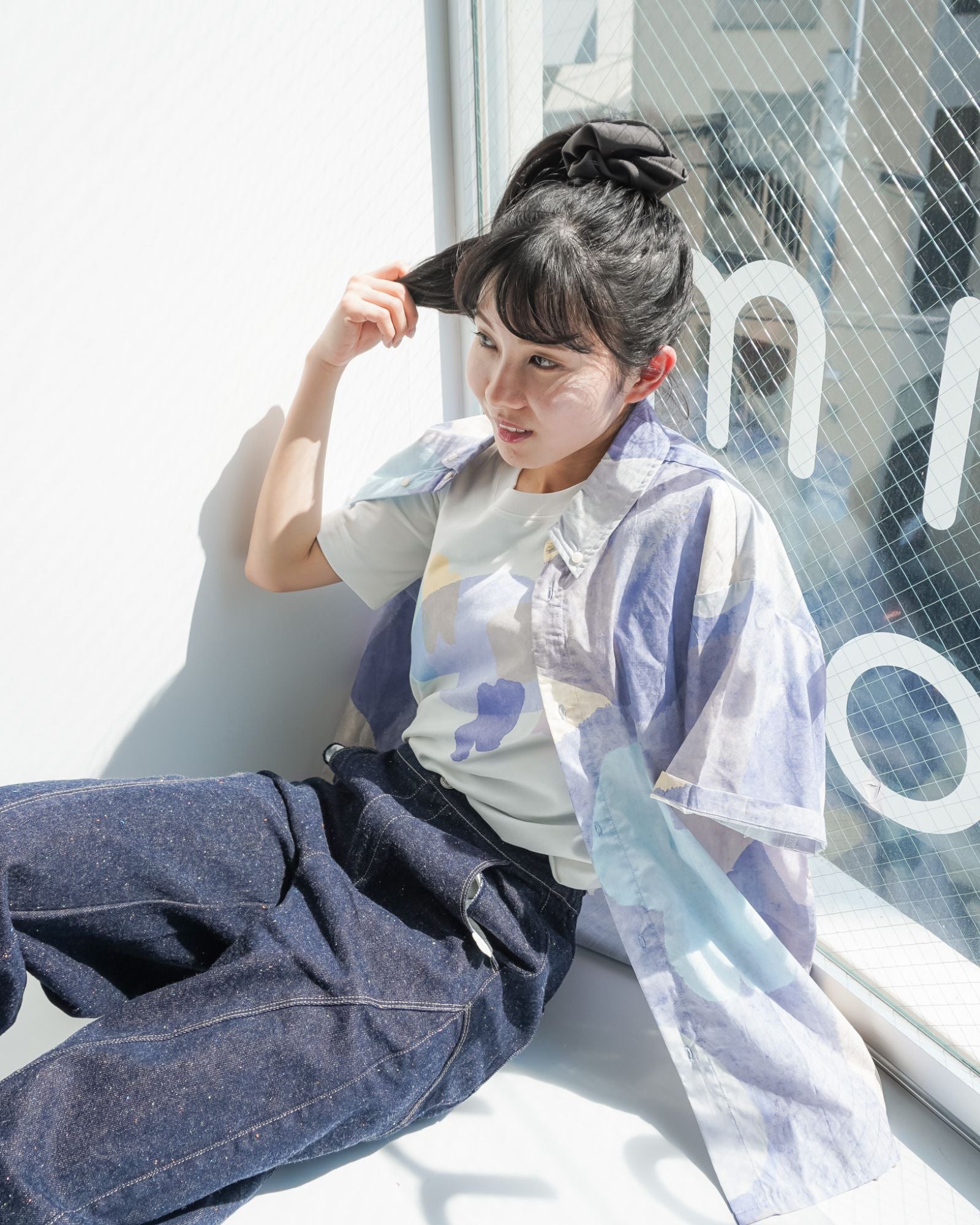 荷塘月色印花 成人襯衫