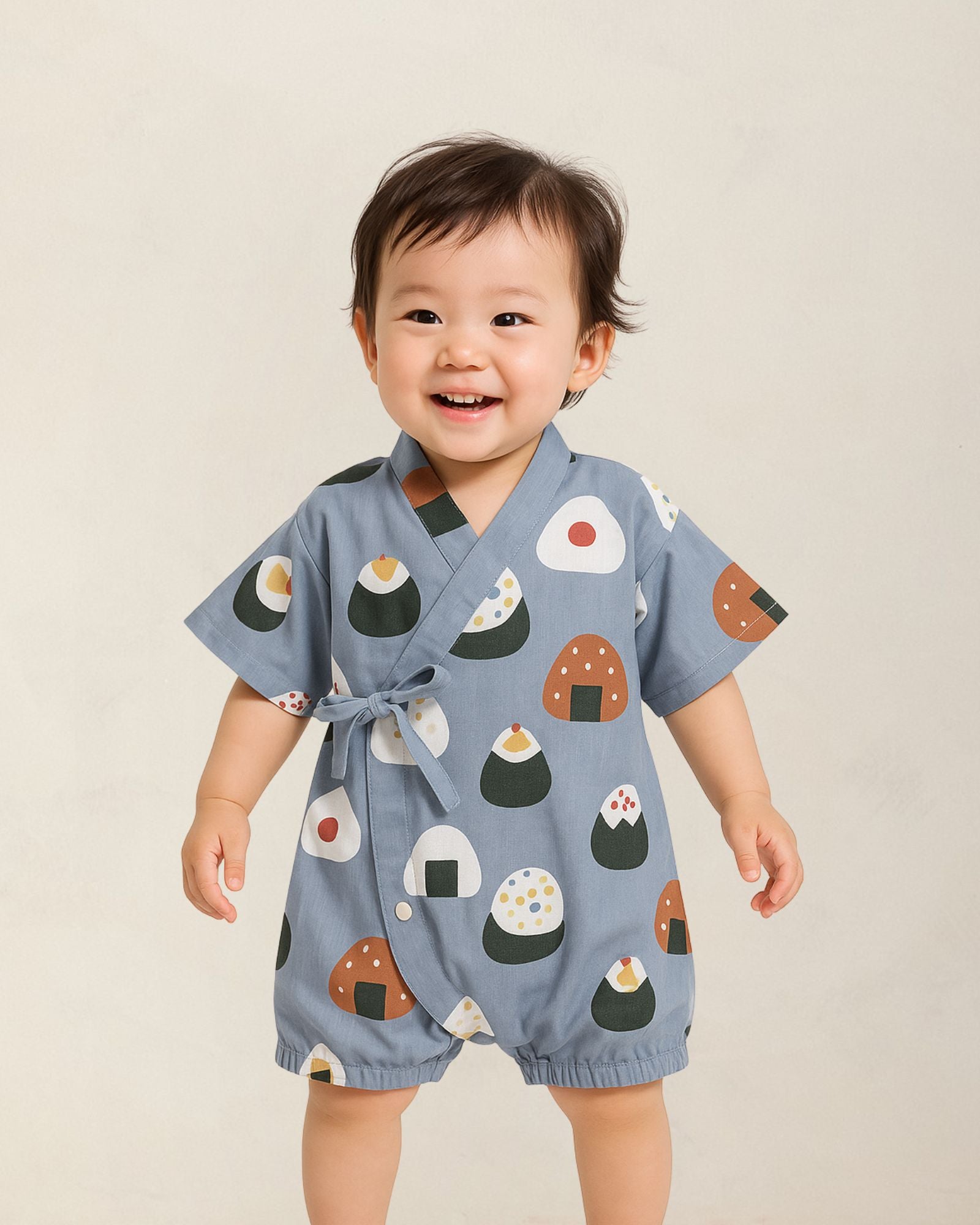 Oishii Sushi Baby Kimono - Dusty Blue