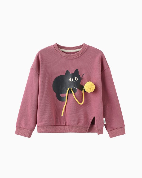 Cat and yarn ball Sweatshirt