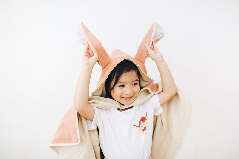 Bunny Cape, Bunny Tails and Ears, Pink Cape