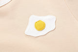 Family matching, with little sunny side up egg tee, orange, cotton,sophisticated 3-D egg