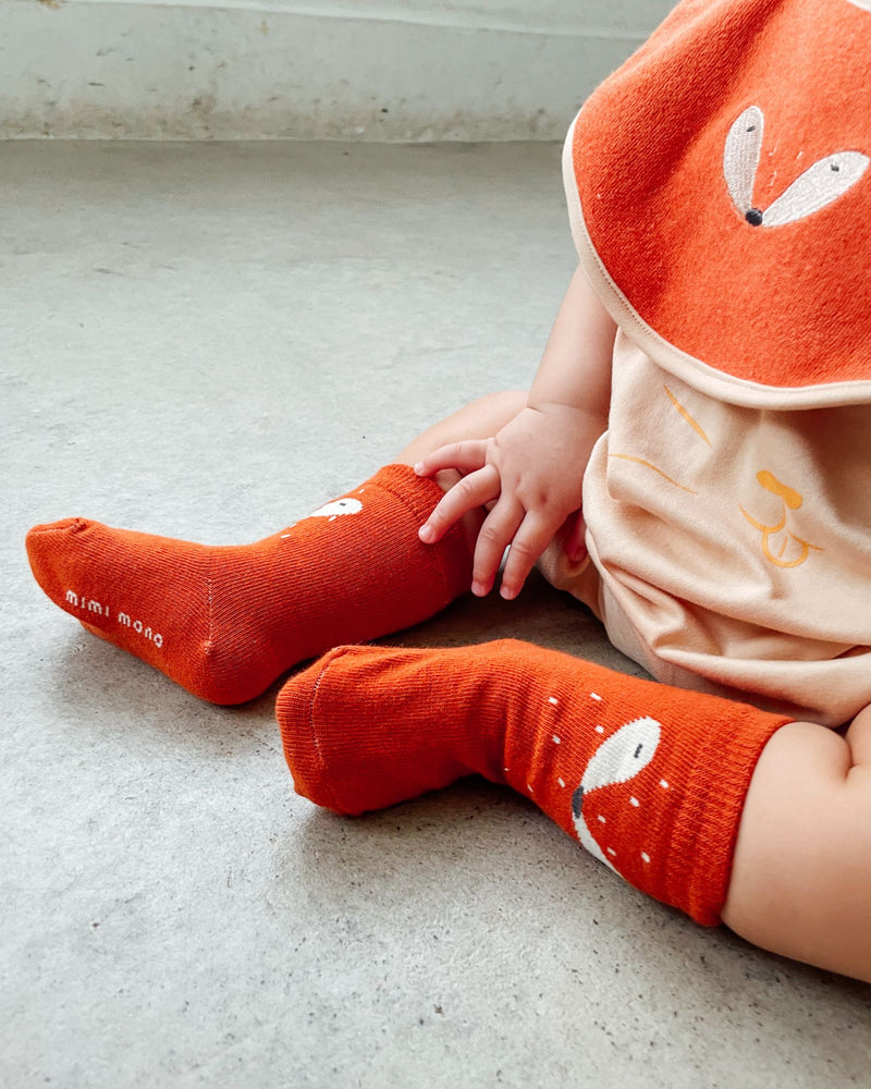 Orange baby socks hotsell