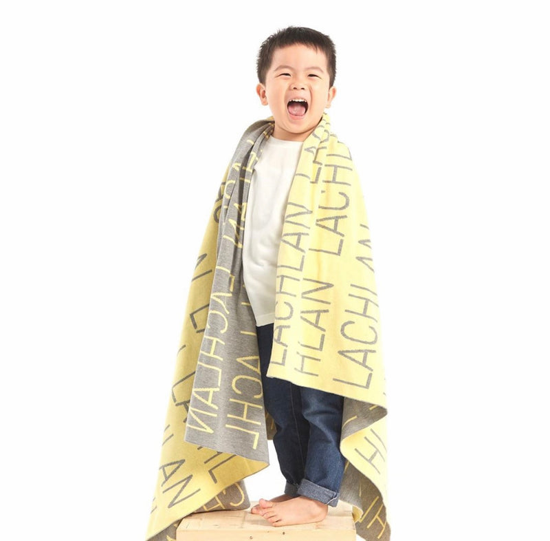 Personalized Blanket (Light Yellow Background)