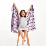 Personalized Blanket (Light Purple Background)