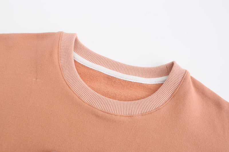 Mom Sweatshirt, Flower buttons, 100% Japanese Cotton