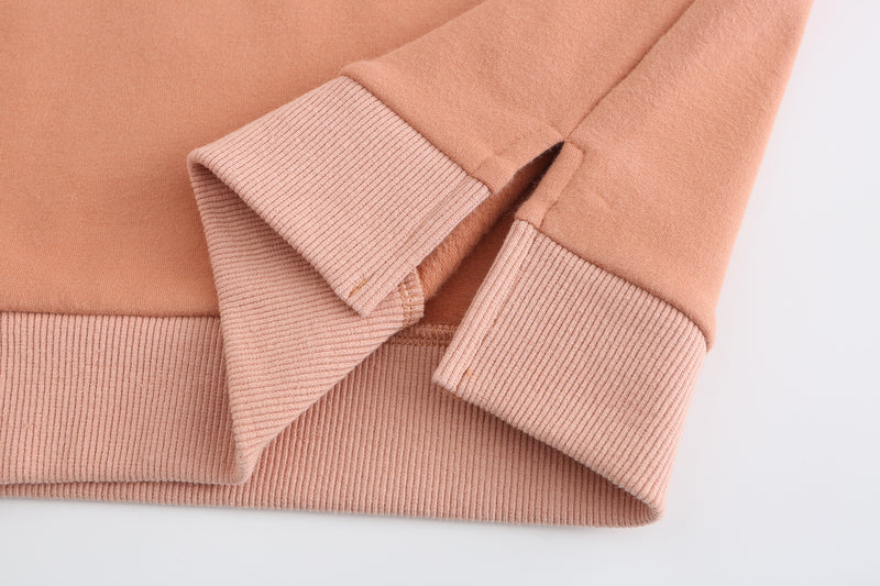 Mom Sweatshirt, Flower buttons, 100% Japanese Cotton