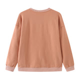 Mom Sweatshirt, Flower buttons, 100% Japanese Cotton
