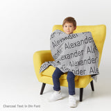 Personalized Blanket (Light Grey Background)