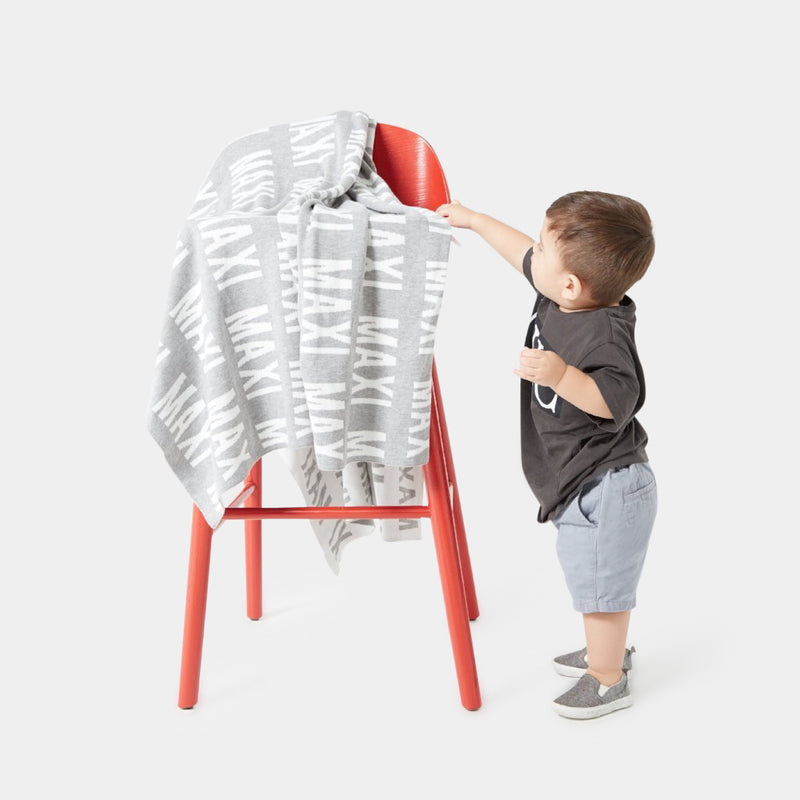 Personalized Blanket (Light Grey Background)