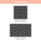 Personalized Blanket (Light Yellow Background)