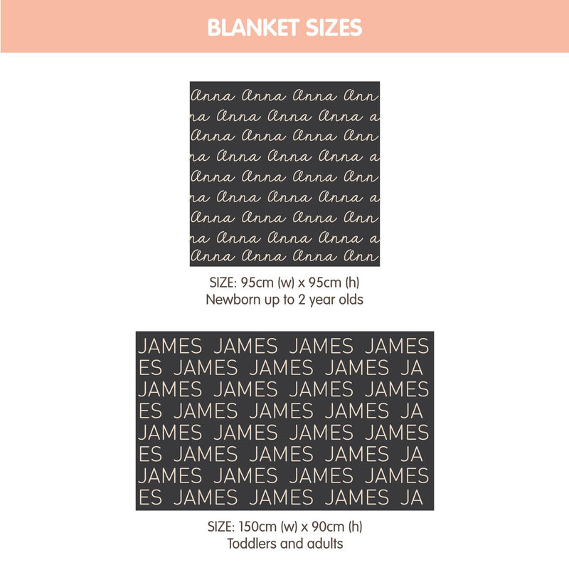Personalized Blanket (Light Grey Background)