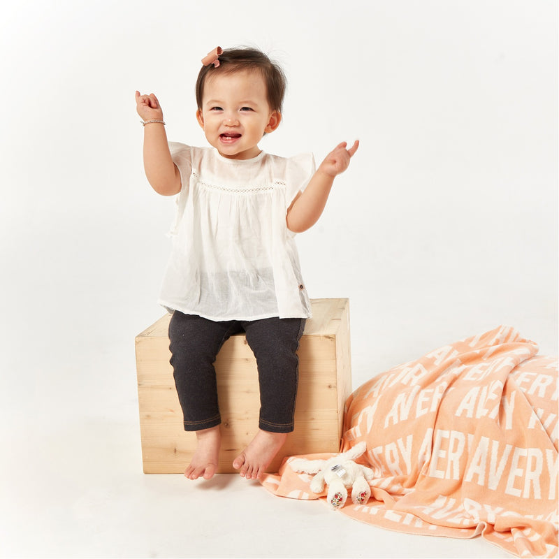 Personalized Blanket (Peach Background)
